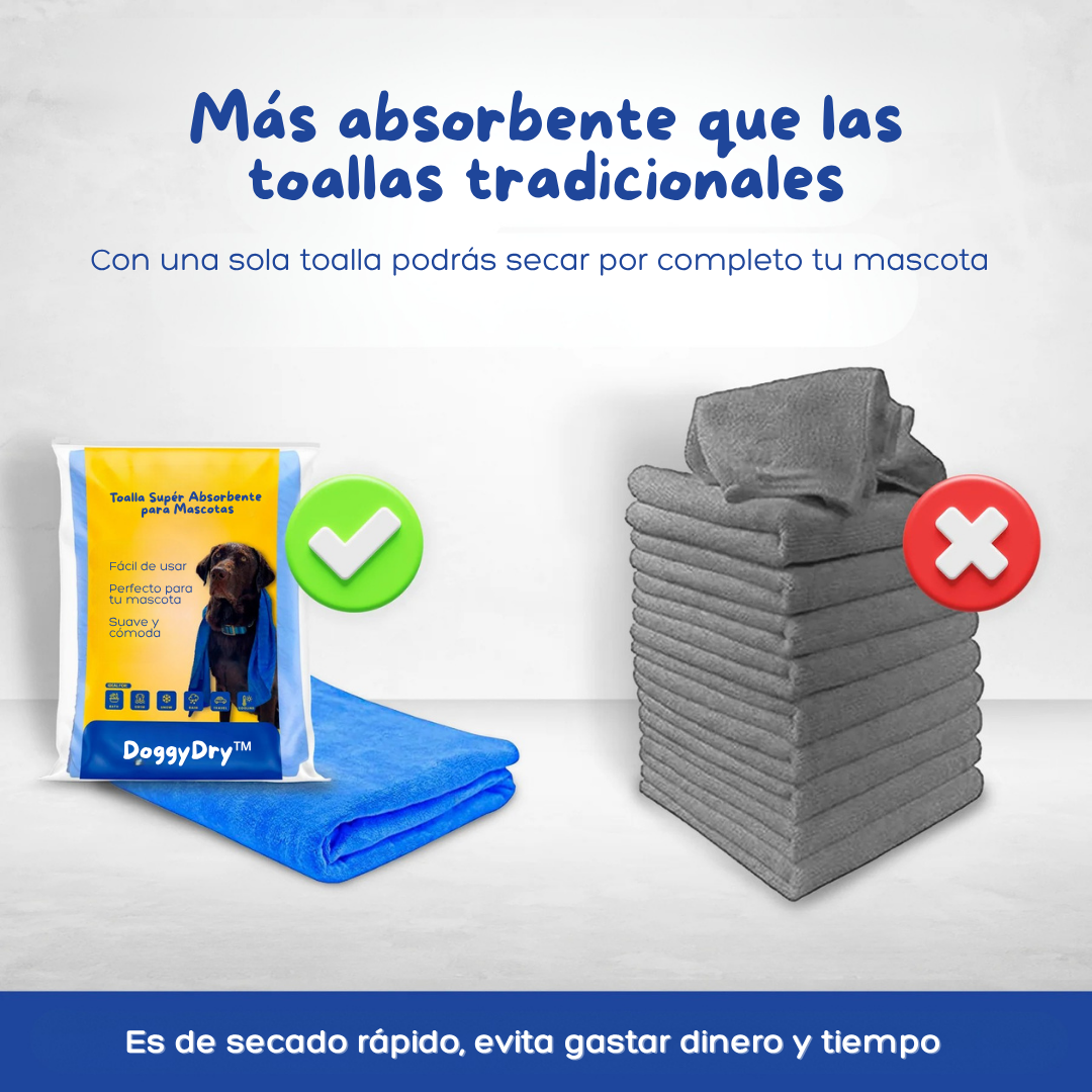 DoggyDry| Súper Toalla para Mascotas