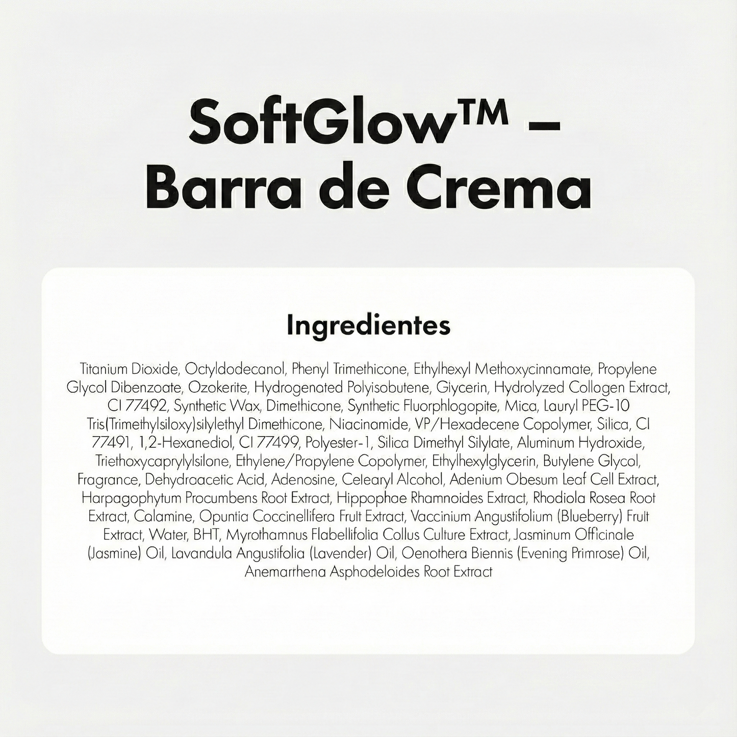 SoftGlow™ – Barra de Crema Blanca Multifunción