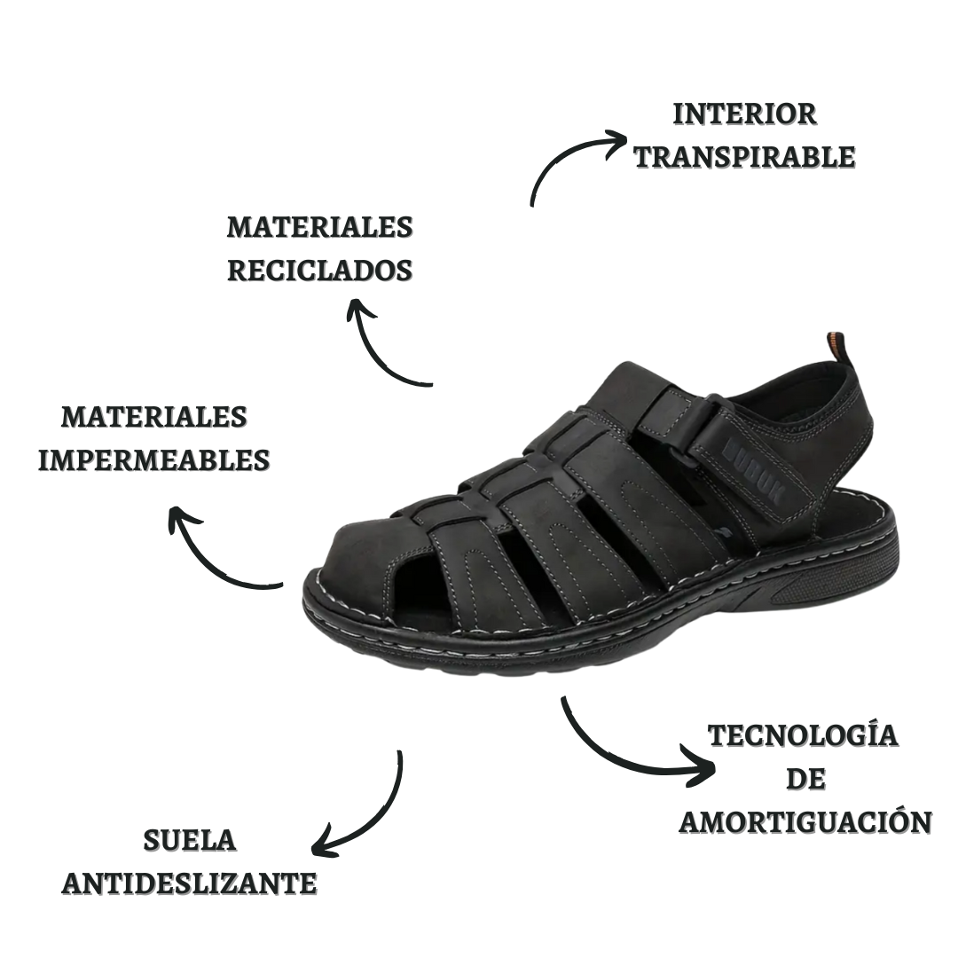TrailStep™: Sandalias ortopédicas de cuero